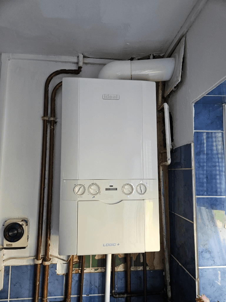 Ideal Logic boiler and pipework in a local Torbay home
