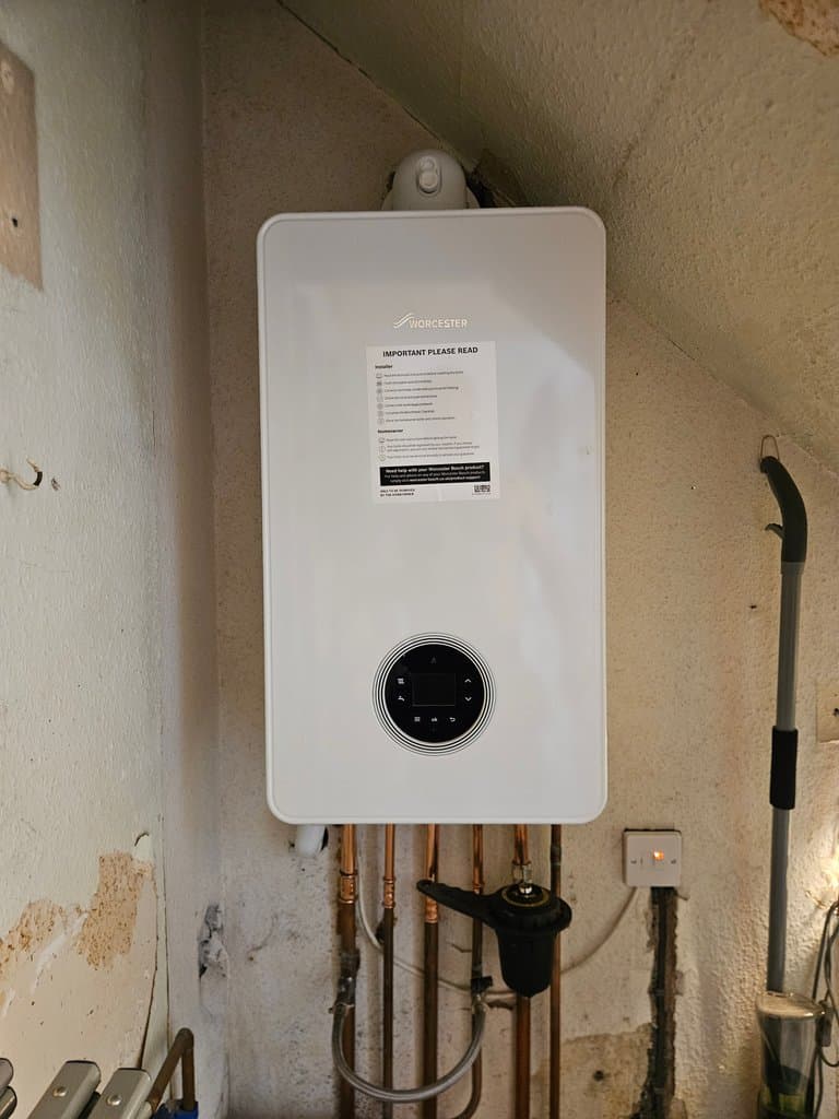 New Worcester Bosch boiler installed and completed in Torquay