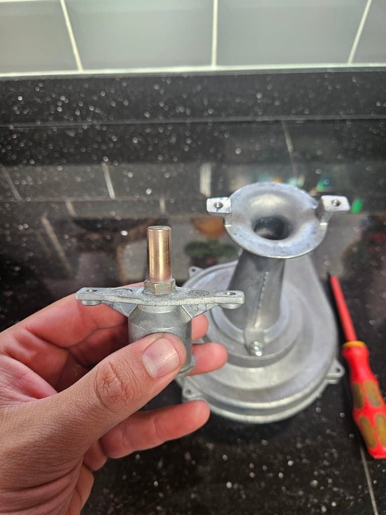 Gas injector cleaned during a noisy boiler service in Torquay