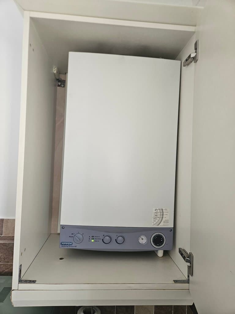 Potterton boiler reassembled and complete after annual service in Torquay