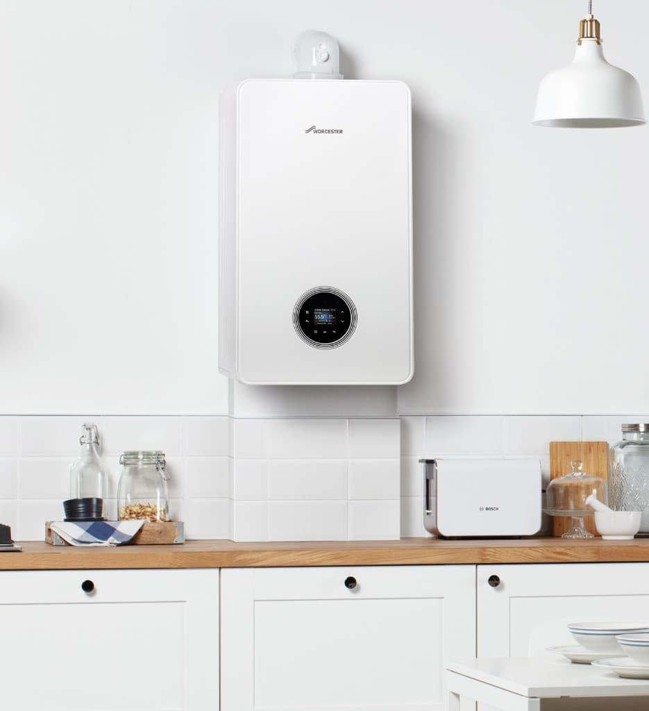 Worcester Bosch Greenstar boiler installed in a kitchen