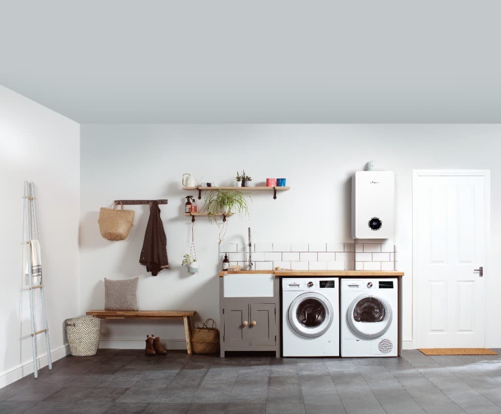 Worcester Bosch Greenstar boiler installed in a utility room